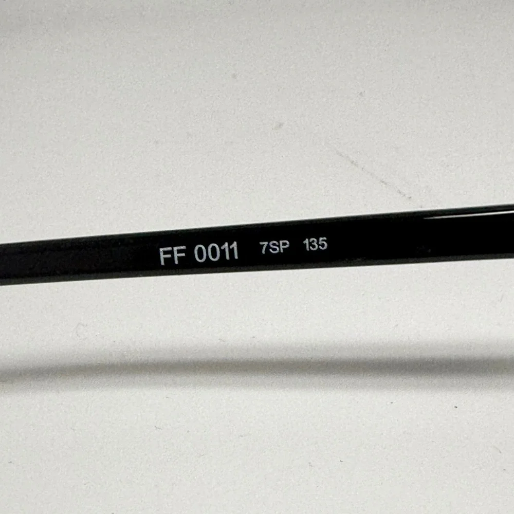 Fendi FF 0011 7SP Black Gold Cat Eye Eyeglasses Frames Italy 135mm